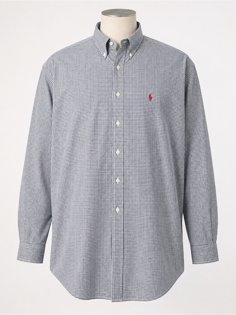 Ralph Lauren Blake Cotton Blue Gingham Long Sleeve Button-Down Shirt Size XXL